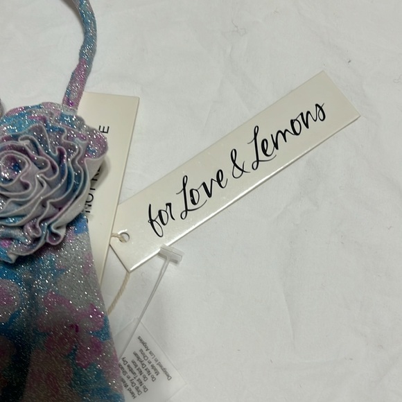 NEW For Love & Lemons Swim Collina triangle top size M - Picture 4 of 5